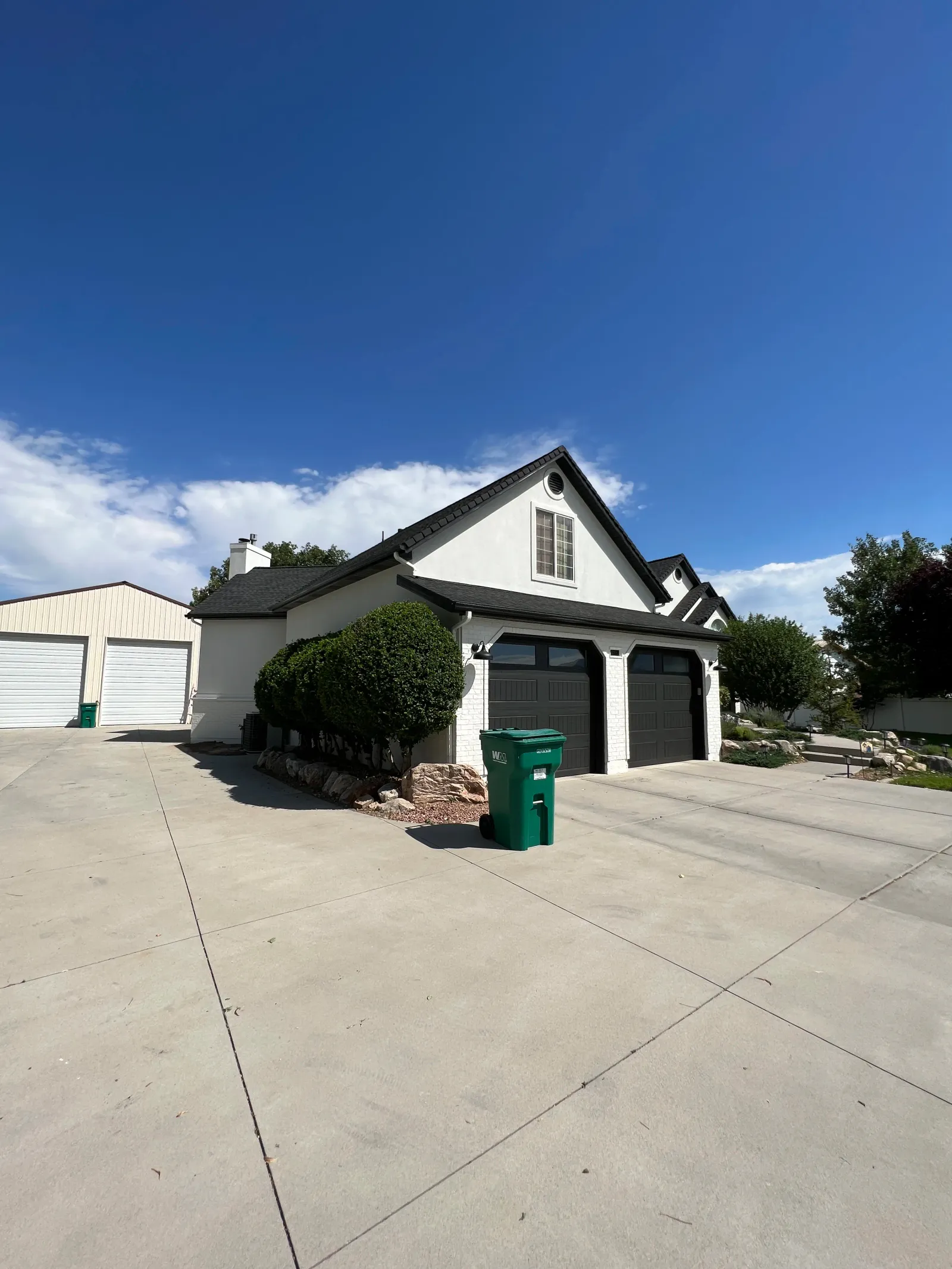 White exterior with dark roof in Kaysville, Utah